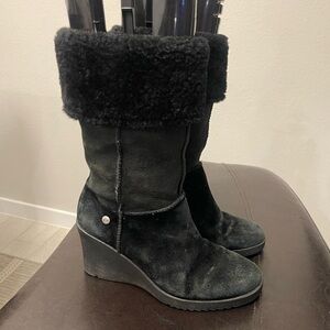 Y2K Ugg Australia Joslyn Suede Wedge Boots US 8